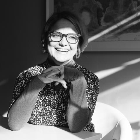 woman smiling in sunlight